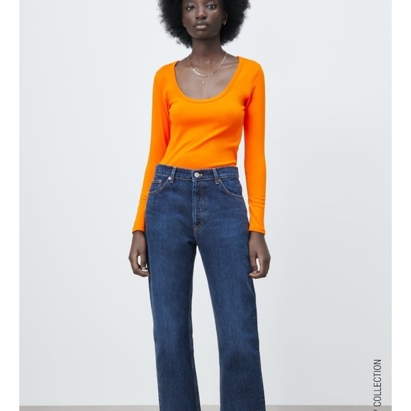 Zara LONG SLEEVE T-SHIRT
ORANGE​ - Picture 1 of 5